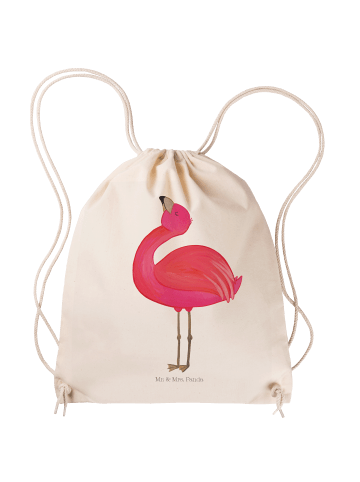 Mr. & Mrs. Panda Sportbeutel Flamingo Stolz ohne Spruch in Creme