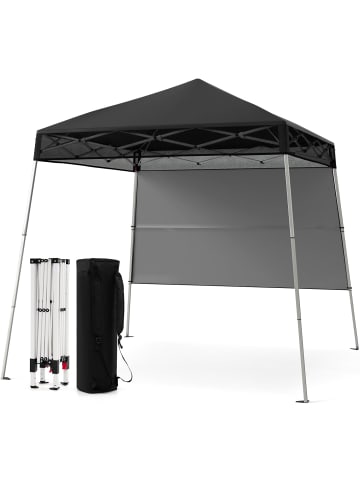 COSTWAY Pavillon 2x2 m in Schwarz