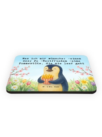 Mr. & Mrs. Panda Magnet Pinguin Frühling Pommes Design mit Spruch in Weiß