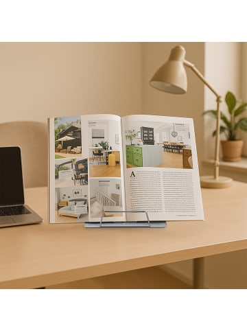 relaxdays 2 x Buchständer in Grau