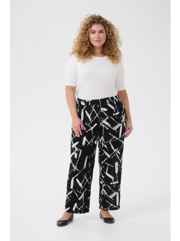 KAFFE curve Casual Hose KCdala Loose fit in Black/Midnight Marine Graphic