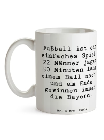 Mr. & Mrs. Panda Kaffeebecher Spruch Fußball Bayern mit Spruch in Weiß