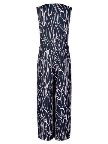 BETTY & CO Jumpsuit mit Bindegürtel in Dark Blue-Lilac