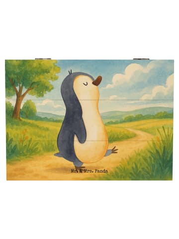 Mr. & Mrs. Panda truhe holz Pinguin mHerzieren Design ohne Spruch in Weiß