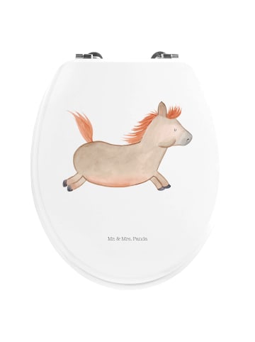 Mr. & Mrs. Panda Klobrille Pferd Springen ohne Spruch in Weiß