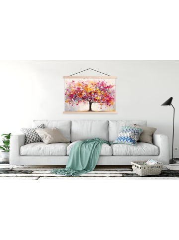 MuchoWow Poster mit Leiste Farbiger Baum  (BxH)