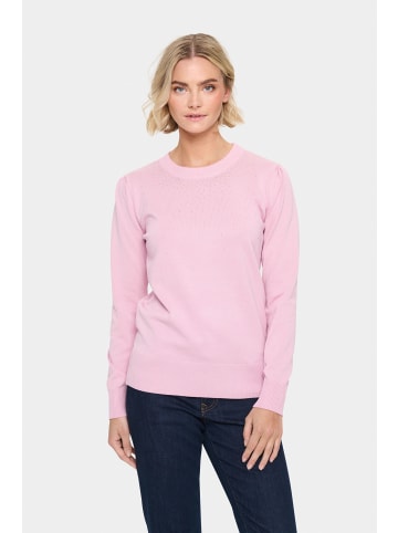 SAINT TROPEZ Strickpullover CherriSZ Gerade Passform in Pink Nectar