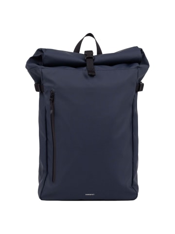 SANDQVIST Stream Slim Rolltop - Rucksack 16" 65 cm (black) in navy