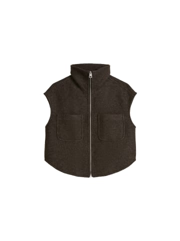 Marc O'Polo Outdoor-Weste cropped in Stone Brown Melange