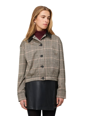 Zero  Karo-Jacke mit Knopfleiste in BeigeBlack