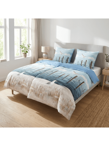 Zo!Home Renforcé Bettwäsche - Sandler in blau