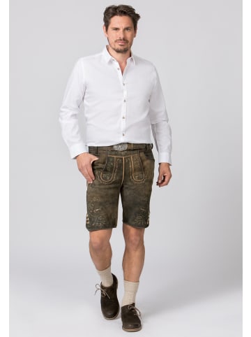 Stockerpoint Lederhose "Alfredo" in torf vintage-grün