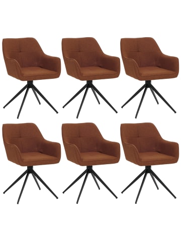 MCW 6er-Set Esszimmerstuhl O47, Terrakotta