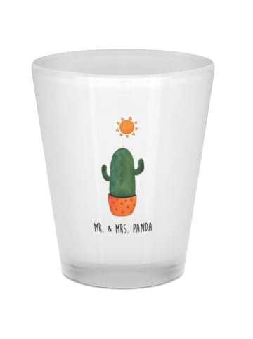 Mr. & Mrs. Panda Schnapsglas Kaktus Sonne ohne Spruch in Transparent
