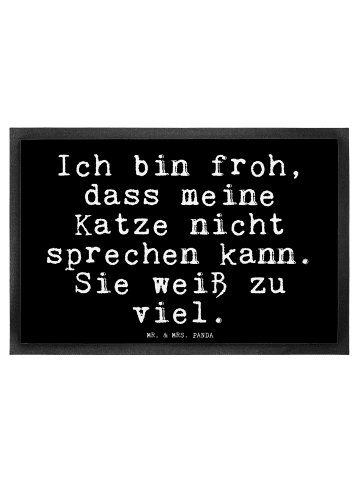 Mr. & Mrs. Panda Schmutzfangmatte Ich bin froh, dass... mit Spruch in Schwarz