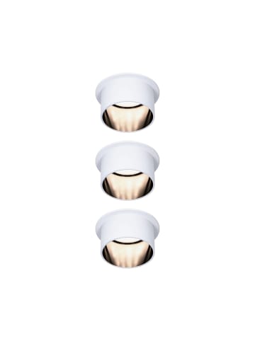 paulmann LED Einbauleuchte Set Gil Coin 3er dimmbar, rund, starr in schwarz matt- Ø68mm