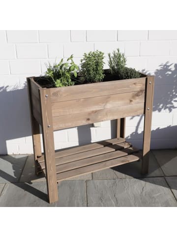 dynamic24 Holz Hochbeet 80,5(B) x 78,5(H) x 40cm(T) in Braun