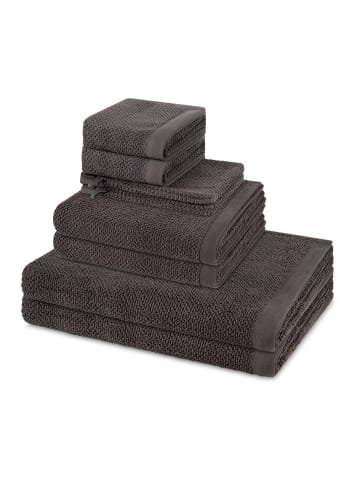 Möve 2 X Wasch- 2 X Gäste- 2 X Dusch- 2 X Handtuch im Set Bliss in Graphite