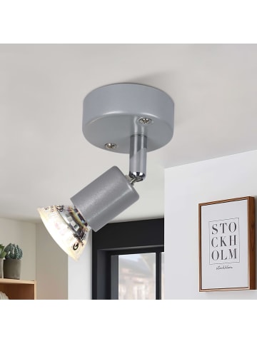ZMH Deckenleuchte LED Silber GU10 - Deckenspots 1-flammige Wandleuchten
