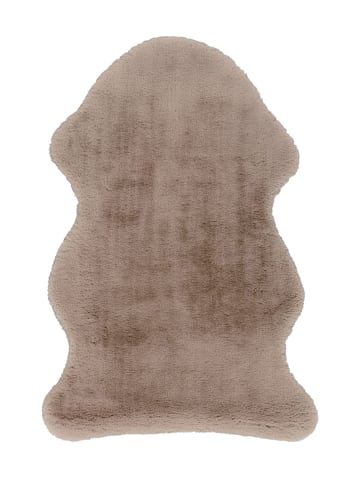 Kayoom Wohnzimmer Teppich – Hochflorteppich Cosy Sheepskin 525 60 x 90 cm in taupe - rechteckig