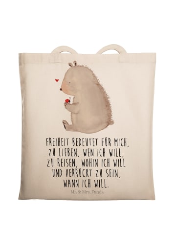 Mr. & Mrs. Panda Tasche Bär Marienkäfer mit Spruch in Creme
