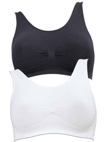 Anita 2er Pack Schwangerschafts-Bustier Seamless in Schwarz Weiss