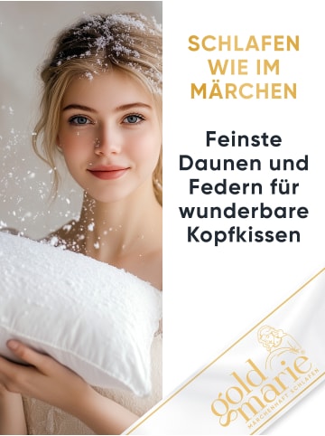 Goldmarie GOLDIE Kopfkissen ''MEDIUM'' in Weiß