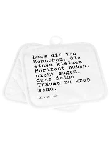 Mr. & Mrs. Panda Topfuntersetzer Lass dir von Menschen,... mit S... in Weiß