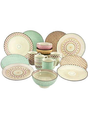 CreaTable CreaTable Mandala Kombiservice 16 teilig in mehrfarbig in Mehrfarbig