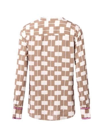 EMILY VAN DEN BERGH Tunikabluse in taupe ecru - 0001