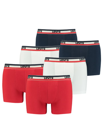 Levi´s Boxershorts LEVIS Men Sprtswr Logo Boxer 6P in White/Blue/Red