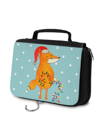 Mr. & Mrs. Panda Toiletry Bag Fuchs Weihnachten ohne Spruch in Türkis Pastell