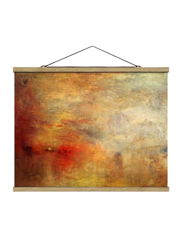 WALLART Stoffbild - William Turner - Sonnenuntergang über einem See in Orange