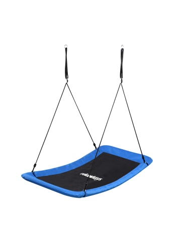 relaxdays Nestschaukel „gekrümmt“ in Blau – (B)150 x (T)80 cm