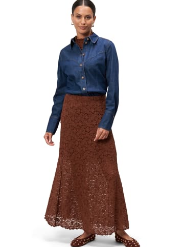 Zero  Maxirock aus Spitze in Cappuccino