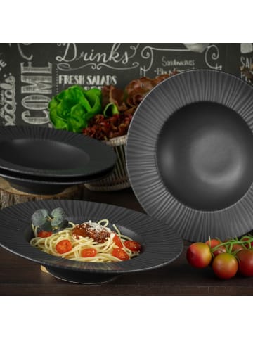 CreaTable 4 er-Set 21820 Vesuvio  Teller Set in Anthrazit