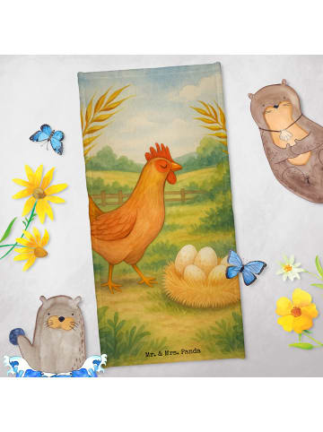 Mr. & Mrs. Panda Badehandtuch Huhn Stolz Design ohne Spruch in Vintage