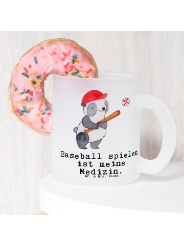 Mr. & Mrs. Panda Becher Panda Baseball spielen mit Spruch in Transparent