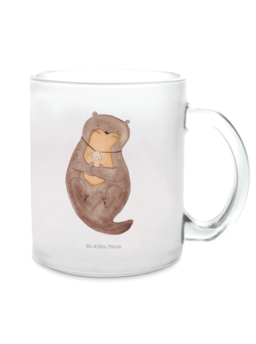 Mr. & Mrs. Panda Tasse Für Tee Otter Muschel ohne Spruch in Transparent