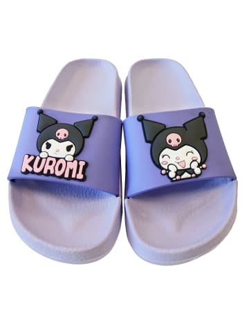 Hello Kitty Hello Kitty Kuromi 3D Badelatschen Badeschlappen Badesandalen in lila