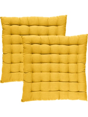 REDBEST Baumwolle Stuhlkissen 2er-Pack Tulsa in curry