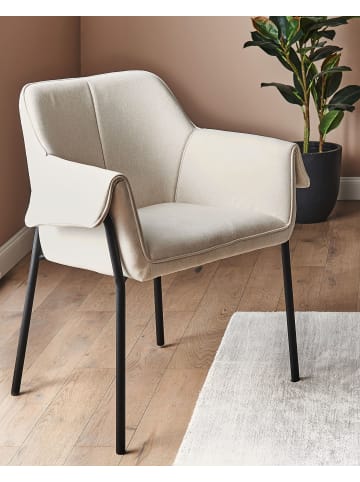 Beliani Sessel ARLA in Weiß/Schwarz - (W) 62 x (H) 82 x (L) 63 cm