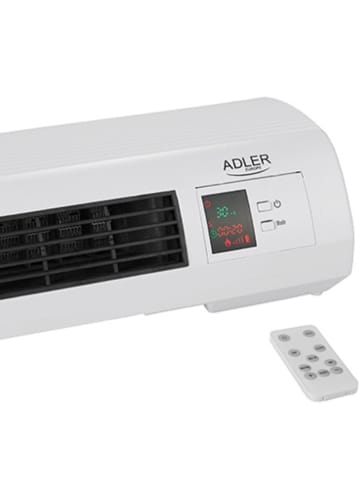Adler Europe Adler AD 7714 Luftschleier mit 2 Heizstufen - 2200 W mit Fernbedienung, Weiß in Weiß