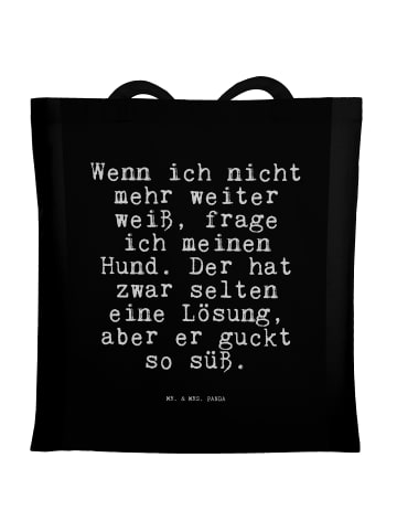 Mr. & Mrs. Panda Schultertasche Wenn ich nicht mehr... mit Spruch in Schwarz