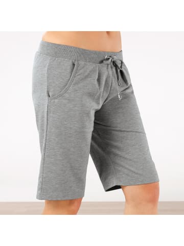 Erwin Müller Sweat Freizeithose kurz in grau-meliert