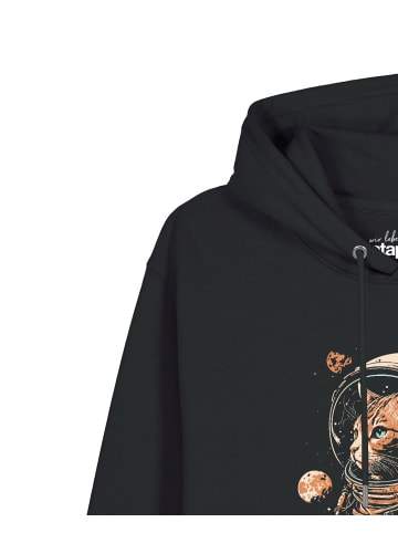 wat? Apparel Sweatshirt Catstronaut in Schwarz