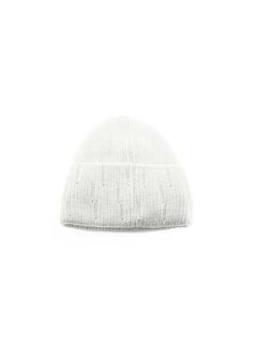 Faera Beanie Mütze für Winter und Herbst mit Innenfutter in Weiß