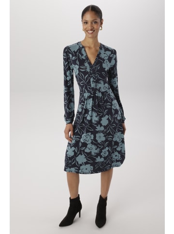 Jerseykleid in hellblau-dunkelblau