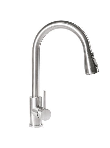 Beliani Küchenarmatur PAIMUN in Silber - (W) 21 x (H) 39 x (L) 5 cm