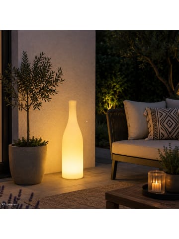 SATISFIRE LED Flasche Leuchtflasche 58cm warmweiß outdoor indoor Leuchtobjekt